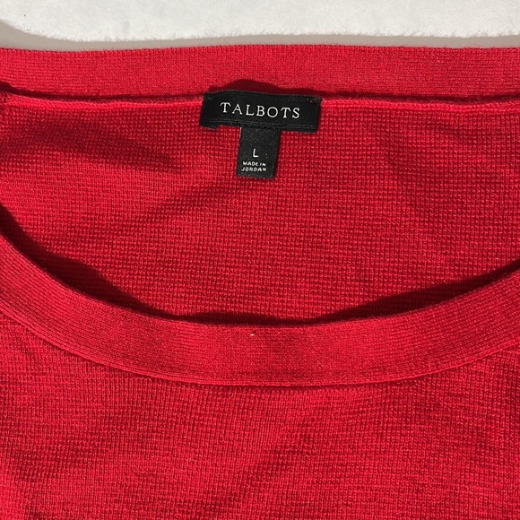 Womens Freddy Krueger sweater large by Talbots red olive green stripes - Picture 2 of 8